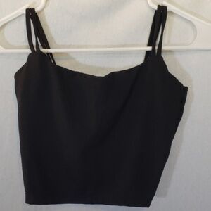 Black Tank Crop Top with back knot size XS